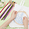 Flower Pattern DIY Canvas Women's Shoulder Bag Making Kits DIY-WH0349-356A-3