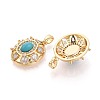 Dyed Synthetic Turquoise Pendants KK-N287-20G-2
