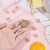 10Pcs Brass Micro Pave Clear Cubic Zirconia and ABS Imitation Pearl Pendants KK-BBC0023-98-3