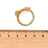 304 Stainless Steel Micro Pave Cubic Zirconia Cuff Open Rings for Women SA-CBAABBA-18B-G-2