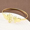 Marine Organism Brass Cuff Bangles for Women BJEW-D368-03I-G-1