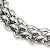 304 Stainless Steel Chain Necklaces NJEW-P298-01B-P-2