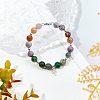 2 Strands Round Natural Indian Agate Beads Strands G-OC0002-32-5