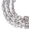 Non-Tarnish 3.28 Feet 304 Stainless Steel Cable Chains X-CHS-P007-27P-02-2