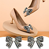 WADORN 2Pcs Bowknot Polyester Rhinestone Shoe Decorations AJEW-WR0002-37-6