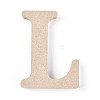 Letter Unfinished Wood Slices LS-DIY-WH0162-62L-1