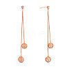 SHEGRACE Brass Cubic Zirconia Dangle Stud Earrings JE747A-1