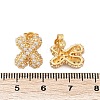 Brass Micro Pave Cubic Zirconia Stud Earrings EJEW-Z091-04G-X-3