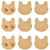 100Pcs Cat Shaped Paper Earring Display Cards EDIS-YW0001-09C-1