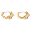 Cubic Zirconia Chunky Hoop Earrings EJEW-N011-57B-3