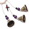 Halloween Theme Iron Bell Pendant Decoration HJEW-JM02477-4