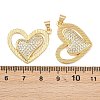 Mother's Day Brass Cubic Zirconia Pendants KK-L251-07G-05-3
