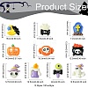 60Pcs 10 Styles Halloween Theme Opaque Resin Decoden Cabochons CRES-CJ0001-69-2