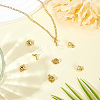 8Pcs 4 Styles Brass Pendants KK-BBC0023-95-4