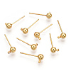 Brass Stud Earring Findings LS-X-KK-I649-10G-NF-1