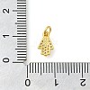 Hamsa Hand Rack Plating Brass Micro Pave Cubic Zirconia Pendants Charms with Jump Ring KK-S396-16-3