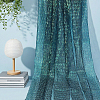 2 Yards Laser Polyester Imitation Peacock Feather Fabric DIY-PH0038-39C-4