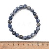 Natural Blue Spot Jasper Beaded Stretch Bracelets BJEW-Q692-35-8mm-3