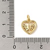 Brass Micro Pave Clear Cubic Zirconia Pendants KK-R162-013G-3