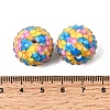 Opaque Acrylic & Resin Rhinestone Beads OACR-G062-02B-2