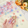 180Pcs Transparent Imitation Jelly Acrylic Bead Caps JACR-PA0001-01-3
