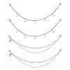 4Pcs 2 Styles Alloy Shoe Decoration Chain AJEW-FG0003-81A-1