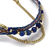 Gemstone Braided Bead Bracelets BJEW-C061-10-2