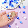 120Pcs 4 Styles ABS Plastic Imitation Pearl European Beads FIND-SC0019-27B-4