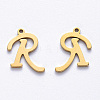PVD Vacuum Plating 201 Stainless Steel Charms LS-STAS-R105-R-G-1