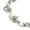304 Stainless Steel Oval Link Chains Bracelets for Men & Women BJEW-D042-19P-2