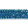 Transparent Electroplate Glass Beads Strands EGLA-A039-T6mm-L01-1