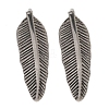 Stainless Steel Feather Stud Earrings EJEW-C099-11P-2