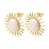 Sun Brass Stud Earrings EJEW-D352-02G-03-4