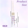 Glass with Iron Hanging Suncatchers AJEW-SP0005-02-2