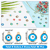 96Pcs 12 Styles Transparent Evil Eye Resin Charms RESI-PH0001-88-2