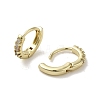 Brass Micro Pave Cubic Zirconia Hoop Earring EJEW-C082-01B-G-2