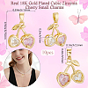 10Pcs Brass Micro Pave Cubic Zirconia Charms KK-BBC0019-45-2