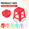 36Pcs 6 Colors PP Plastic Chair Miniature Ornaments AJEW-BC0009-48-2