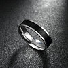 Fashionable 316L Titanium Steel Wide Band Rings for Men RJEW-BB07090-10-3