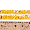 Electroplate Transparent Glass Beads Strands EGLA-N022-05B-C02-4