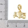 Brass Deep Sky Blue Enaeml European Dangle Charms KK-C114-06G-3
