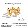 304 Stainless Steel Cuff Open Rings for Women LW2471-2-1