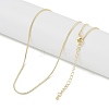 Brass Round Snake Chain Necklaces NJEW-U008-02G-1