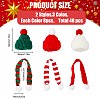 SUPERFINDINGS 48Pcs 6 Style Christmas Mini Knitting Wool Yarn Scarf & Hats AJEW-FH0003-79-2
