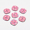 2-Hole Square with Dots Pattern Acrylic Buttons BUTT-F055-04C-1