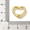 Rack Plating Heart Brass Spring Gate Rings KK-Z086-54G-06-3