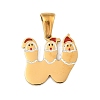 Christmas Theme 304 Stainless Steel Pendants STAS-R007-01W-G-1