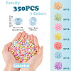 350Pcs 7 Colors UV Plating Opaque Acrylic Beads MACR-TA0002-31-4