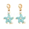 Alloy Enamel European Dangle Charms AL-CBAC2D3-01G-01-1