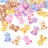 36Pcs 6 Colors Bear with Word Love Opaque Resin Pendants RESI-TA0005-59-3